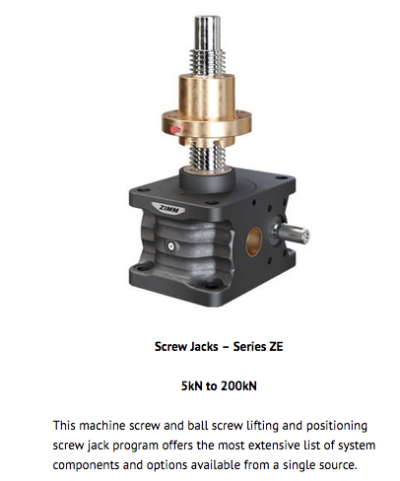 Zimm ZE Screwjacks